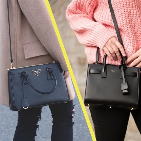 prada double bag vs ysl sac de jour